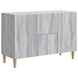 vidaXL Sideboard Grey Sonoma 89 x 34.5 x 60 cm Engineered Wood