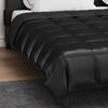 vidaXL Full Year Duvet Black 220 x 200 cm Satin and Microfiber