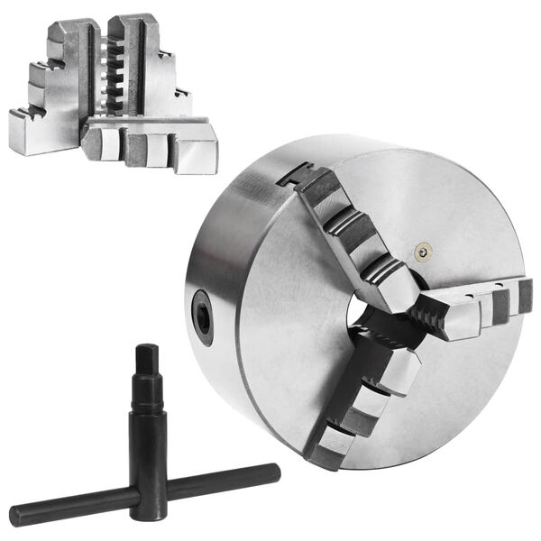 vidaXL 3 Jaw Self-Centering Lathe Chuck 160 mm Steel