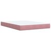 vidaXL Box Spring Bed with Mattress Pink 140x200 cm Velvet