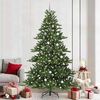 vidaXL Artificial Hinged Christmas Tree Green 240 cm PVC and Steel