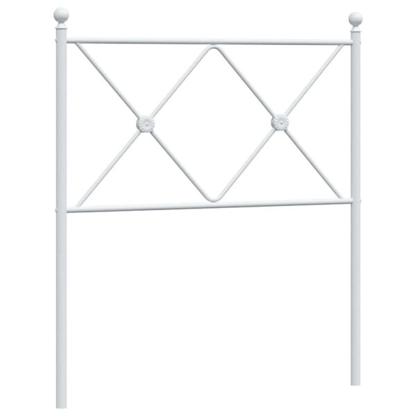 vidaXL Metal Replace Headboard White 80cm