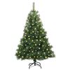 vidaXL Artificial Christmas Tree with 150 LEDs Green 120 cm PE and PVC