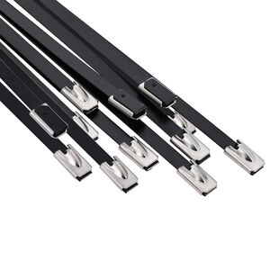 vidaXL Cable Tie 12 pcs 4.6 x 600 mm Black
