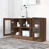 vidaXL Vitrine Cabinet Brown Oak 120x30.5x70 cm Engineered Wood