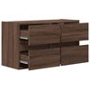 vidaXL TV Wall Cabinet with LED Lights Brown Oak 80x31x45 cm