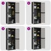 vidaXL Outdoor Storage Cabinet Grey and Black 65x37x165 cm PP