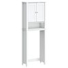 vidaXL Over-the-Toilet Storage "BERG" White 60x27x164,5 cm Solid Wood
