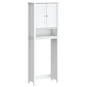 vidaXL Over-the-Toilet Storage "BERG" White 60x27x164,5 cm Solid Wood