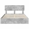 vidaXL Storage Bed Concrete Grey 150 x 200 cm Engineered Wood