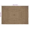 vidaXL Area Rugs Rectangular Grey 240 x 340 cm Jute