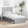 vidaXL Bed Frame Concerte Grey 90 x 190 cm Solid Pine Wood