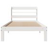 vidaXL Bed Frame with Headboard without Mattress White 90x200 cm