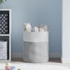vidaXL Storage Basket Grey and White Ø38x46 cm Cotton