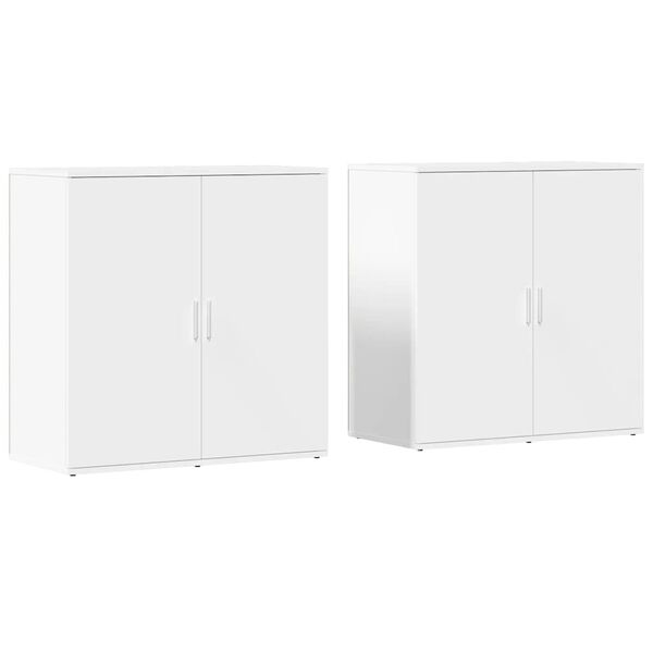 vidaXL Sideboards 2 pcs White 79x38x80 cm Engineered Wood