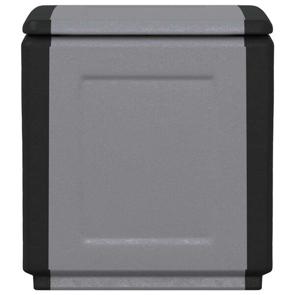 vidaXL Garden Storage Box 54x53x57 cm 130 L Dark Grey and Black