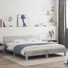 vidaXL Bed Frame with LED without Mattress Concrete Grey 160x200 cm