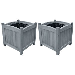 vidaXL Garden Raised Beds 2 pcs 30x30x30 cm Solid Firwood