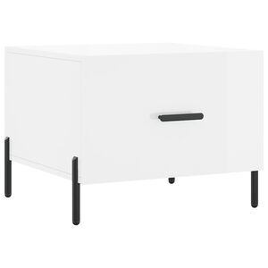 vidaXL Coffee Table High Gloss White 50x50x40 cm Engineered Wood