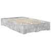 vidaXL Bed Frame Concrete Grey 135 x 190 cm Engineered Wood