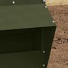 vidaXL Chicken Feeder Olive Green 35 x 30.5 x 43.5 cm