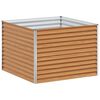 vidaXL Garden Raised Bed Light Brown 98 x 100 x 68 cm Galvanised Steel