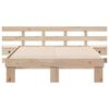 vidaXL Bed Frame with Headboard Brown 140 x 190 cm Solid Pine Wood
