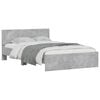 vidaXL Bed Frame with Headboard and LED Concrete Grey 120x200 cm