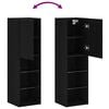 vidaXL TV Cabinet 2 pcs Black 30.5 x 30 x 102 cm Engineered Wood
