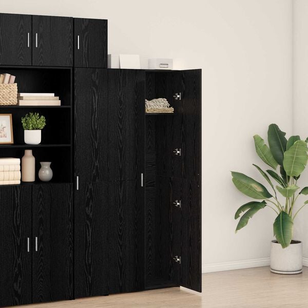 vidaXL Highboard Black oak 70 x 42.5 x 185 cm Engineered wood