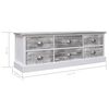 vidaXL Hall Bench Grey 115x30x40 cm Wood