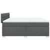 vidaXL Box Spring Bed with Mattress Dark Grey 180x200 cm Fabric