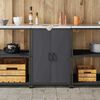vidaXL Kitchen Storage with Shelf Anthracite 60 x 50 x 92 cm Steel