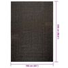vidaXL Rug ZIZUR Anthracite 160x230 cm Jute Look Indoor and Outdoor