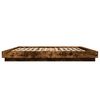 vidaXL Bed Frame without Mattress Smoked Oak 180x200 cm Super King