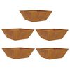 vidaXL Garden Planter 5 pcs Rusty 40 x 40 x 15 cm Weathering Steel