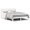 vidaXL Bed Frame with Headboard without Mattress White 140x190 cm
