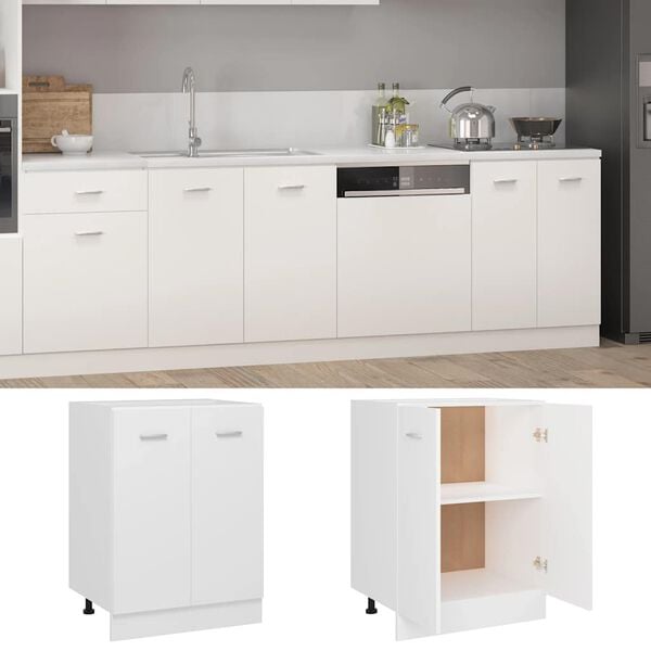 vidaXL Bottom Cabinet Lyon White 60x46x81.5 cm Engineered Wood