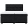 vidaXL Box Spring Bed with Mattress Black 200x200 cm Velvet