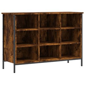 vidaXL Shoe Cabinet Smoked Oak 9 compartments