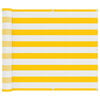 vidaXL Balcony Screen Yellow and White 100 x 600 cm Oxford Fabric