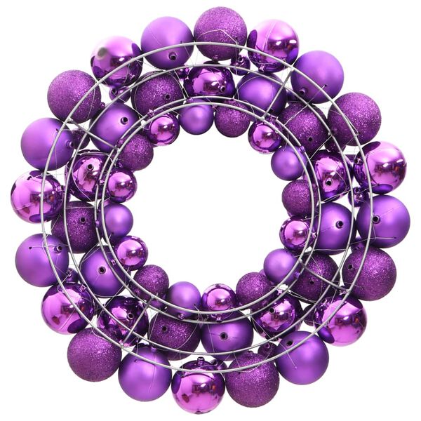 vidaXL Christmas Wreath Purple 45 cm Polystyrene