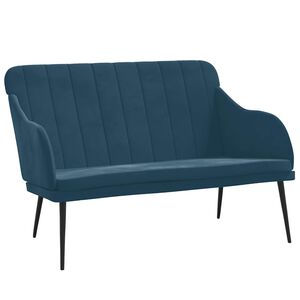 vidaXL Bench Blue 110x76x80 cm Velvet