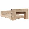 vidaXL Bed Frame without Mattress 120x190 cm Small Double Solid Wood Pine