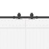 vidaXL Sliding Door Hardware Kit 427 cm Steel Black