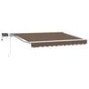 vidaXL Manual Awning Frame with LEDs Taupe 2.5 x 2 m