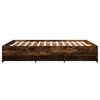 vidaXL Bed Frame without Mattress Smoked Oak 150x200 cm King Size Engineered Wood