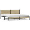 vidaXL Metal Bed Frame without Mattress Sonoma Oak 193x203 cm