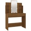 vidaXL Dressing Table with LED Brown Oak 96x40x142 cm