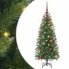 vidaXL Artificial Christmas Tree with 150 LEDs Green 120 cm PE and PVC